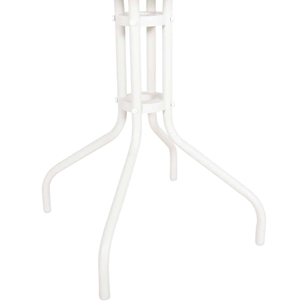 ΤΡΑΠΕΖΙ ΕΞ.ΧΩΡΟΥ ΣΤΡΟΓΓΥΛΟ LINO HM5973.02 ΜΕΤΑΛΛΙΚΟ ΛΕΥΚΟ Φ60x70Υεκ. - Image 7