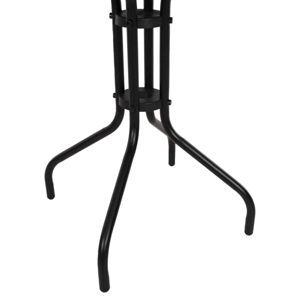 ΤΡΑΠΕΖΙ ΕΞ.ΧΩΡΟΥ ΣΤΡΟΓΓΥΛΟ LINO HM5973.03 ΜΕΤΑΛΛΙΚΟ ΜΑΥΡΟ Φ60x70Υεκ. - Image 6