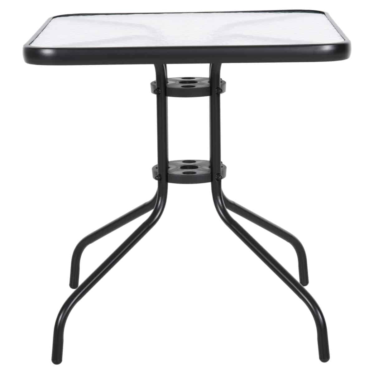 ΤΡΑΠΕΖΙ ΕΞΩΤ.ΧΩΡΟΥ FIGO HM5036.03 ΜΕΤΑΛΛΟ ΜΑΥΡΟ- ΓΥΑΛΙΝΗ ΕΠΙΦΑΝΕΙΑ 70Χ70Χ70Υεκ - Image 3