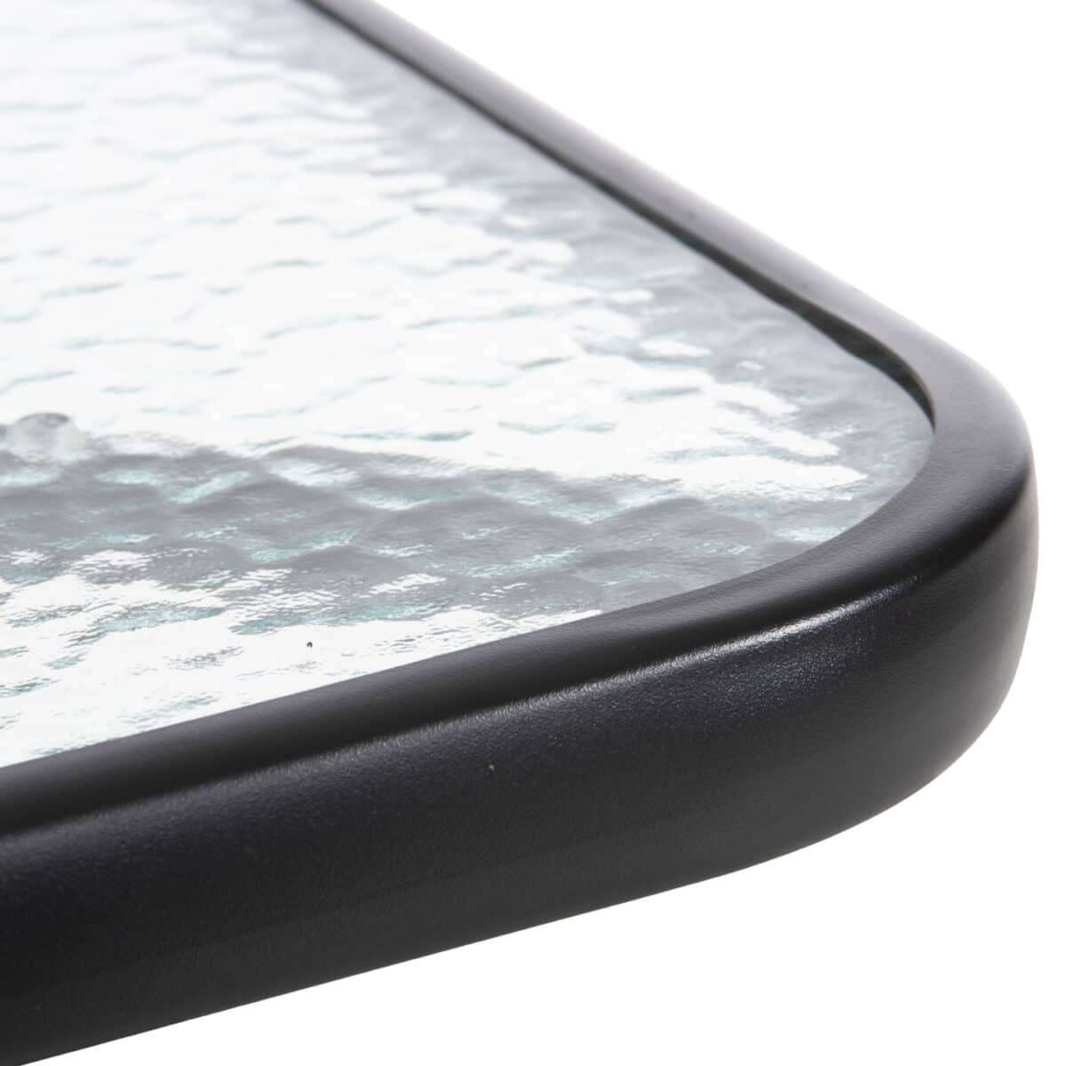 ΤΡΑΠΕΖΙ ΕΞΩΤ.ΧΩΡΟΥ FIGO HM5036.03 ΜΕΤΑΛΛΟ ΜΑΥΡΟ- ΓΥΑΛΙΝΗ ΕΠΙΦΑΝΕΙΑ 70Χ70Χ70Υεκ - Image 5