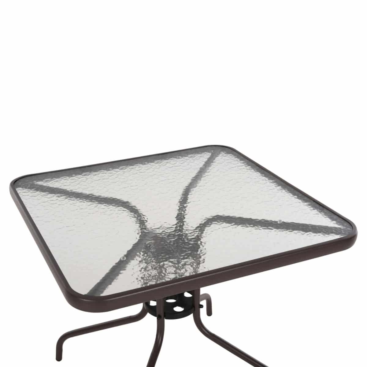 ΤΡΑΠΕΖΙ ΕΞΩΤ.ΧΩΡΟΥ FIGO HM5972.02 ΜΕΤΑΛΛΟ ΚΑΦΕ-ΓΥΑΛΙΝΗ ΕΠΙΦΑΝΕΙΑ 80Χ80Χ71Υεκ - Image 4