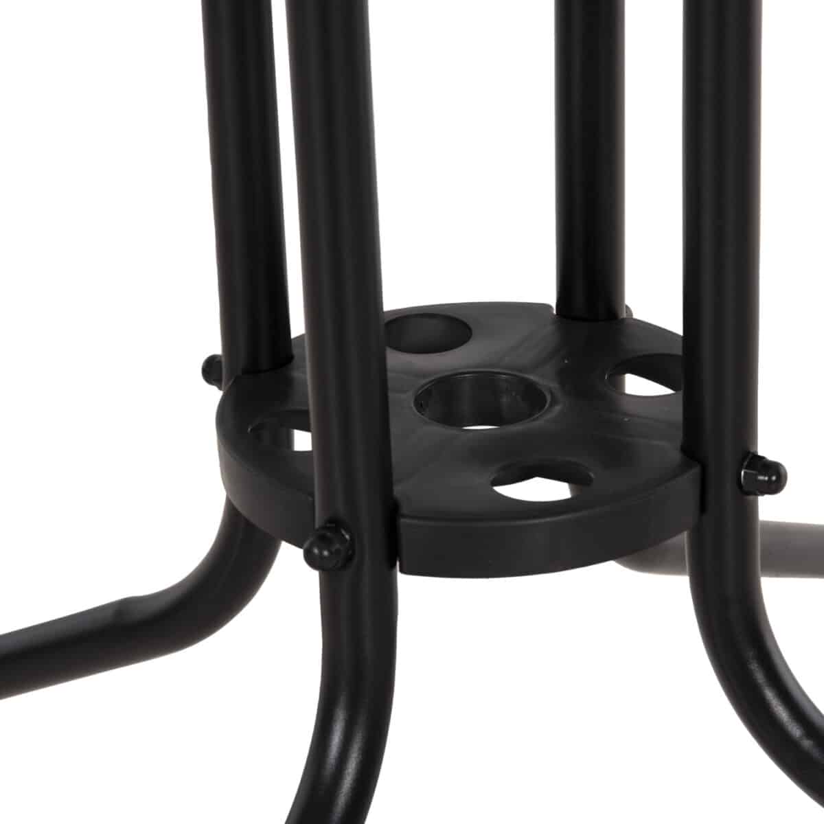 ΤΡΑΠΕΖΙ ΕΞΩΤ.ΧΩΡΟΥ FIGO HM5972.03 ΜΕΤΑΛΛΟ ΜΑΥΡΟ-ΓΥΑΛΙΝΗ ΕΠΙΦΑΝΕΙΑ 80Χ80Χ71Υεκ - Image 6