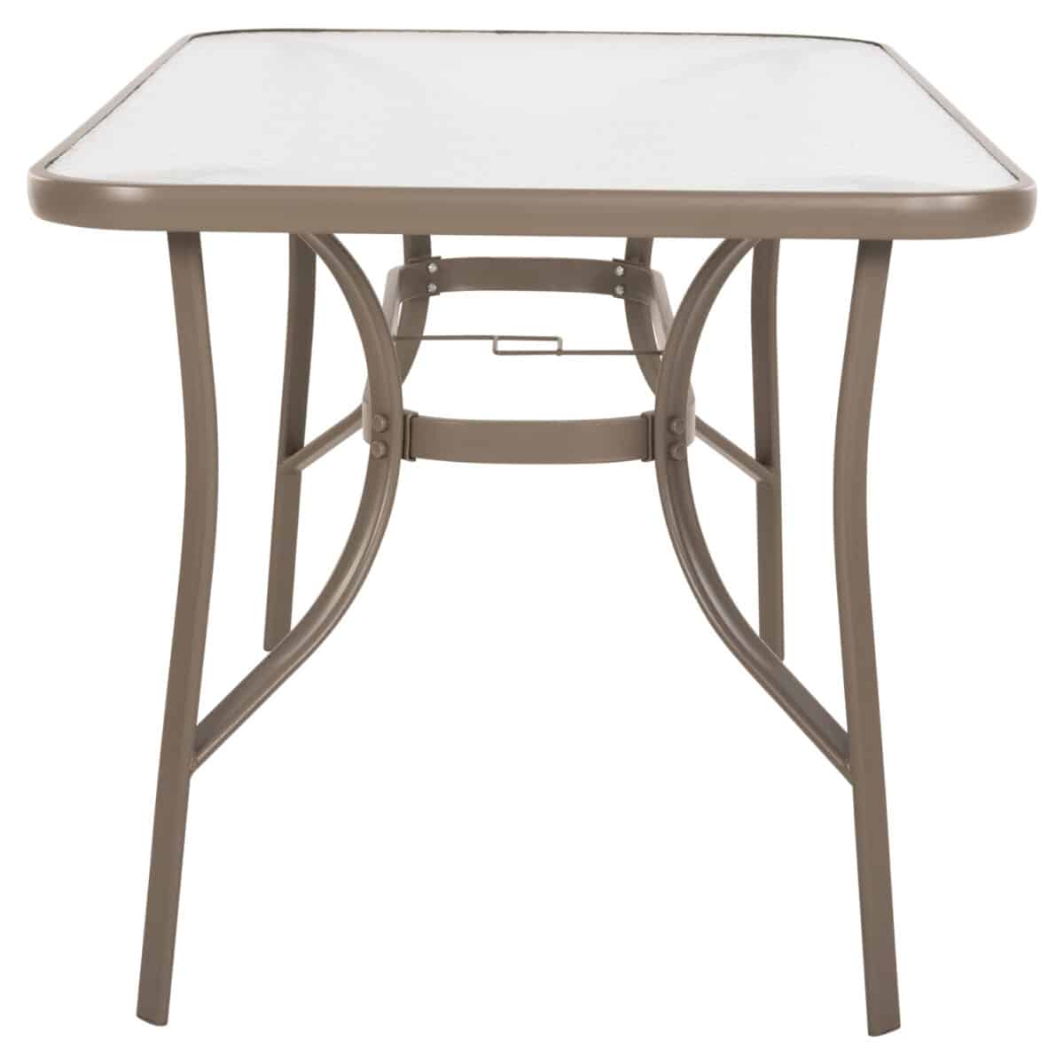 ΤΡΑΠΕΖΙ BRUNO HM5106.04 ΣΑΜΠΑΝΙ ΜΕΤΑΛΛΙΚΟ ΜΕ ΓΥΑΛΙΝΗ ΕΠΙΦΑΝΕΙΑ 140Χ80Χ71Υεκ - Image 4