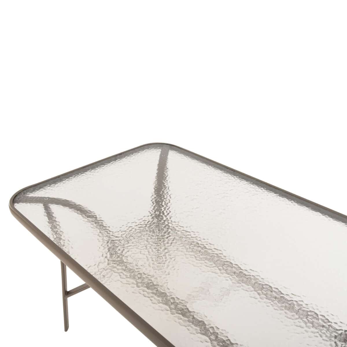 ΤΡΑΠΕΖΙ BRUNO HM5106.04 ΣΑΜΠΑΝΙ ΜΕΤΑΛΛΙΚΟ ΜΕ ΓΥΑΛΙΝΗ ΕΠΙΦΑΝΕΙΑ 140Χ80Χ71Υεκ - Image 5