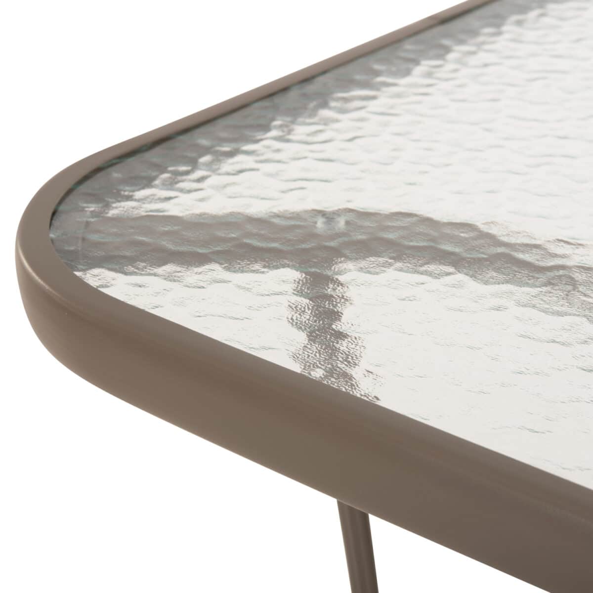 ΤΡΑΠΕΖΙ BRUNO HM5106.04 ΣΑΜΠΑΝΙ ΜΕΤΑΛΛΙΚΟ ΜΕ ΓΥΑΛΙΝΗ ΕΠΙΦΑΝΕΙΑ 140Χ80Χ71Υεκ - Image 6