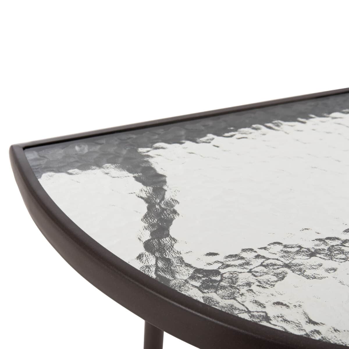 ΤΡΑΠΕΖΙ ΗΜΙΚΥΚΛΙΚΟ LIMA HM5967.02 ΜΕΤΑΛΛΙΚΟ ΚΑΦΕ ΜΕ ΓΥΑΛΙΝΟ TOP 70x40x64,5Υεκ. - Image 6