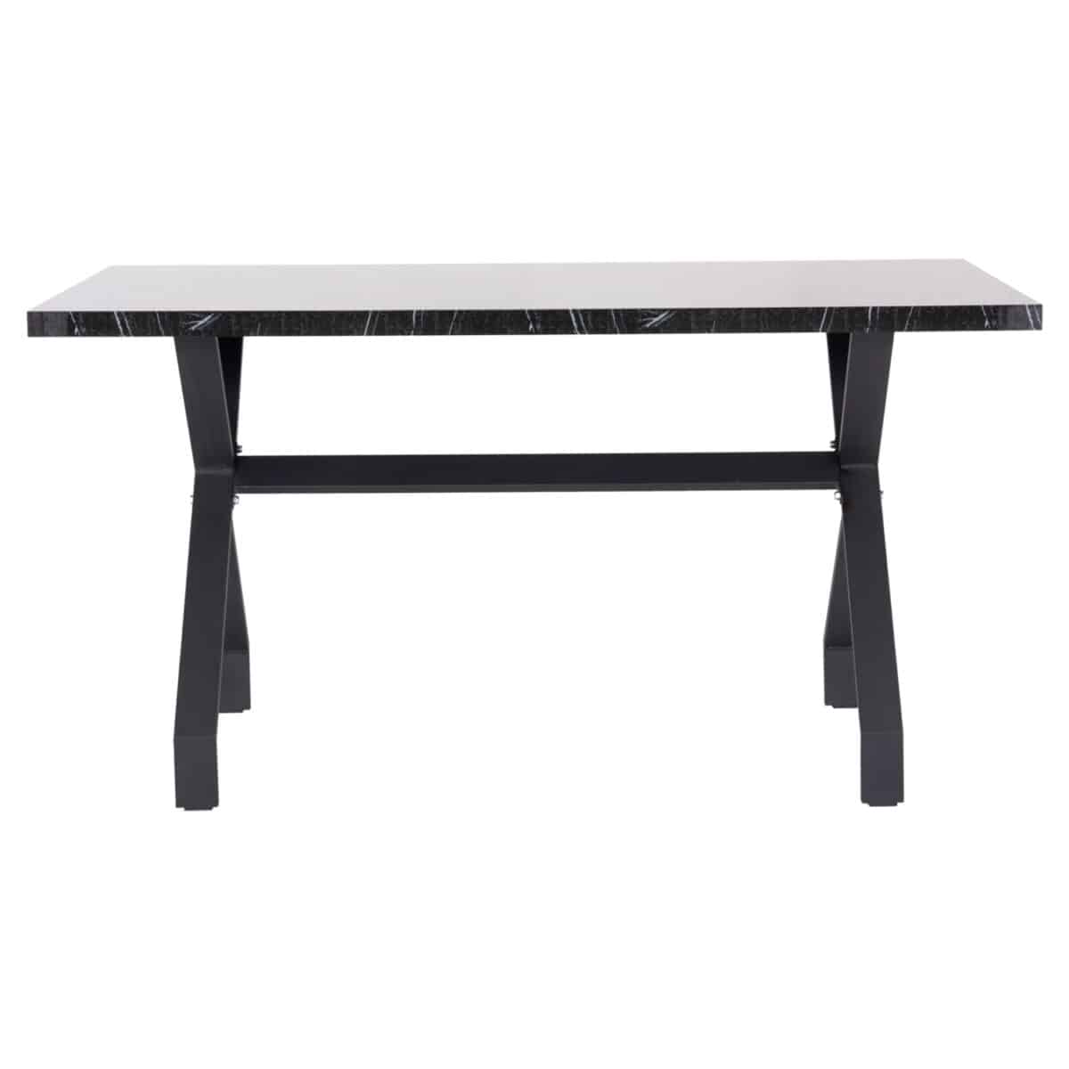 trapezi-koyzinas-fb91822102-melamini-may-2 ΤΡΑΠΕΖΙ ΚΟΥΖΙΝΑΣ LANA HM18221.02 ΜΕΛΑΜΙΝΗ ΜΑΥΡΟ ΜΑΡΜΑΡΟ-ΜΑΥΡΑ ΜΕΤΑΛ.ΠΟΔΙΑ 140x70x72.5Υεκ - Image 3