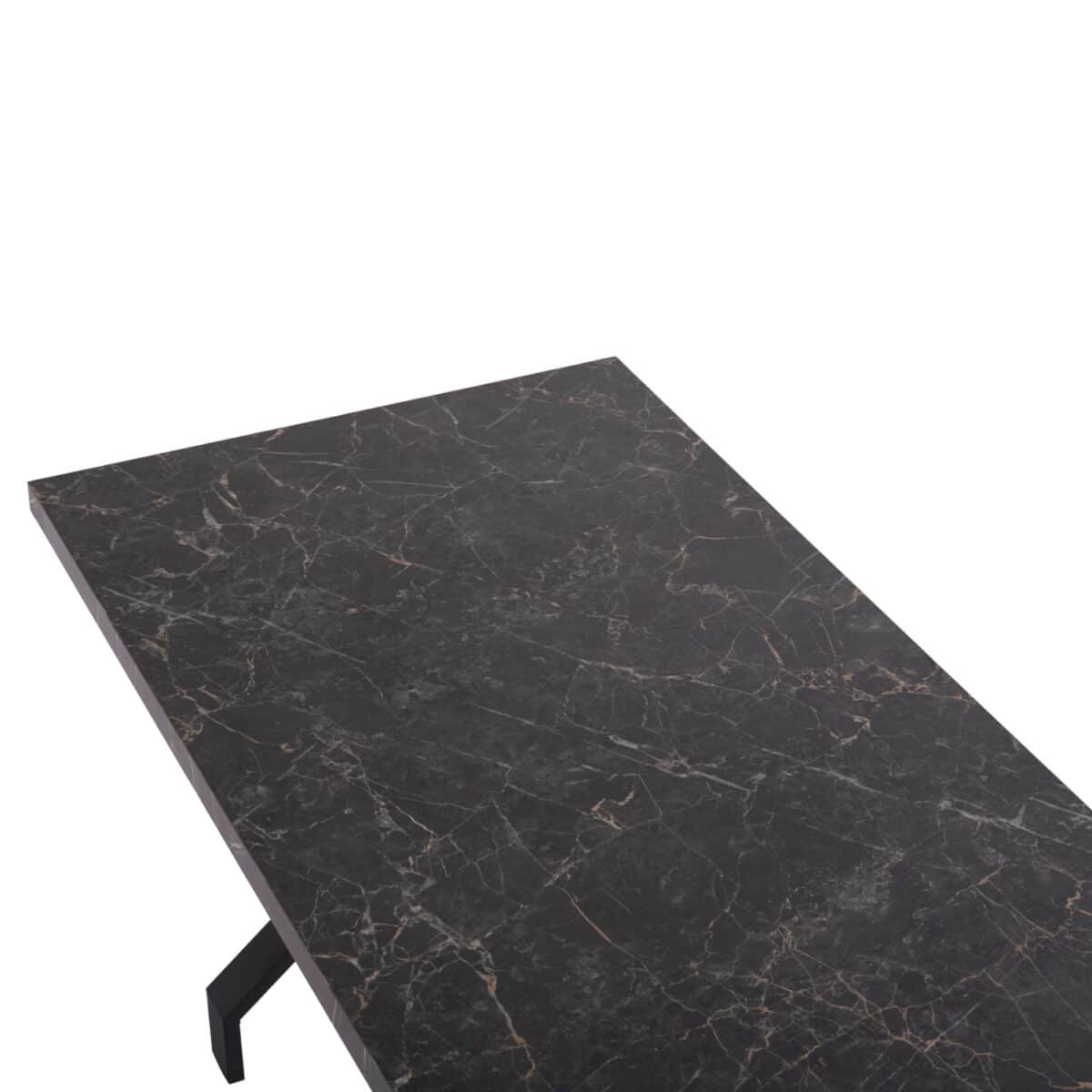 trapezi-koyzinas-fb91822102-melamini-may-5 ΤΡΑΠΕΖΙ ΚΟΥΖΙΝΑΣ LANA HM18221.02 ΜΕΛΑΜΙΝΗ ΜΑΥΡΟ ΜΑΡΜΑΡΟ-ΜΑΥΡΑ ΜΕΤΑΛ.ΠΟΔΙΑ 140x70x72.5Υεκ - Image 6