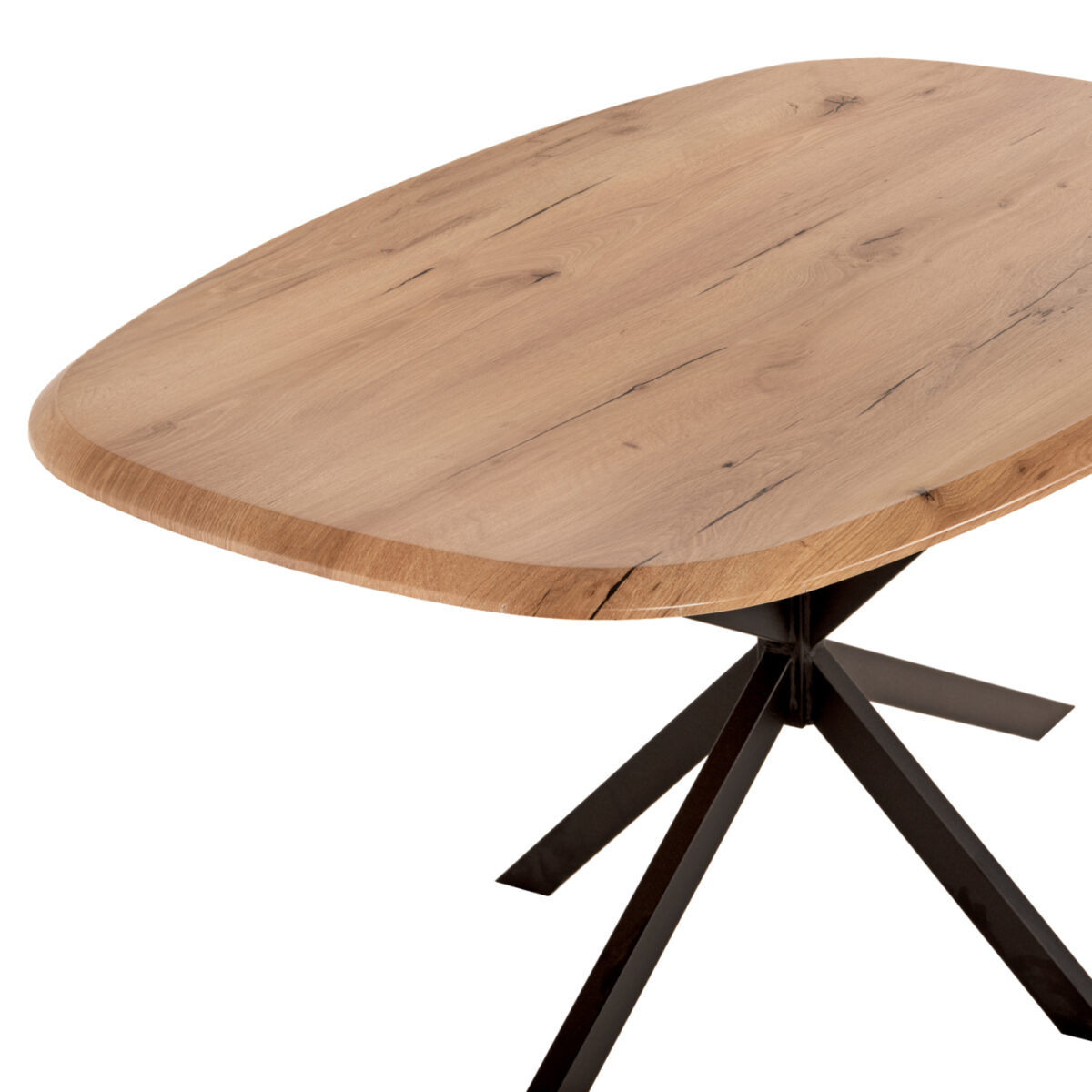 ΤΡΑΠΕΖΙ ΟΒΑΛ RODDEN HM11903.01 ΜΕ WERZALIT ΦΥΣΙΚΟ-ΜΑΥΡΗ ΧΙΑΣΤΙ ΒΑΣΗ 146x94x75Υεκ - Image 4