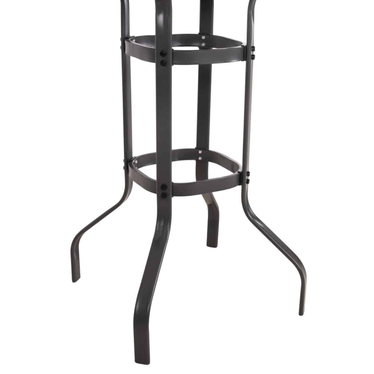 ΤΡΑΠΕΖΙ ΜΠΑΡ ΤΕΤΡΑΓΩΝΟ FIGGY HM6066.01 ΜΕΤΑΛΛΙΚΟ ΓΚΡΙ-ΓΥΑΛΙ ΑΣΦΑΛΕΙΑΣ 60x60x100Υεκ - Image 7