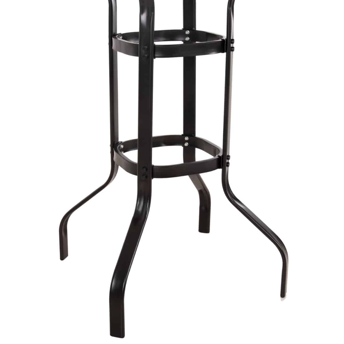 ΤΡΑΠΕΖΙ ΜΠΑΡ ΤΕΤΡΑΓΩΝΟ FIGGY HM6066.03 ΜΕΤΑΛΛΙΚΟ ΜΑΥΡΟ-ΓΥΑΛΙ ΑΣΦΑΛΕΙΑΣ 60x60x100Υεκ - Image 6