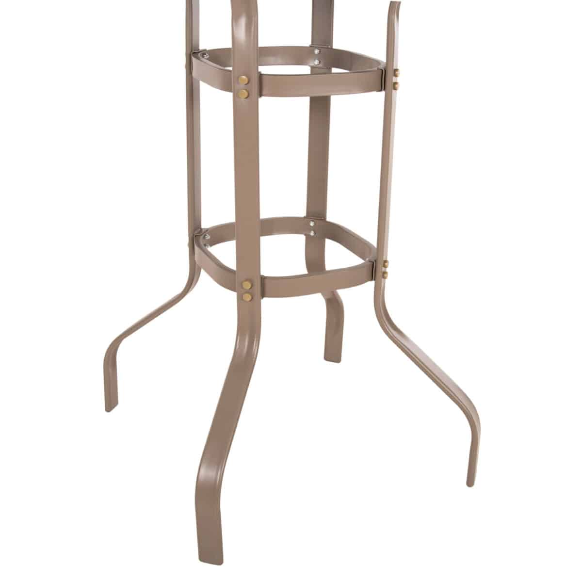 trapezi-mpar-tetragono-fb9606604-metalli-5 ΤΡΑΠΕΖΙ ΜΠΑΡ ΤΕΤΡΑΓΩΝΟ FIGGY HM6066.04 ΜΕΤΑΛΛΙΚΟ ΣΑΜΠΑΝΙ-ΓΥΑΛΙ ΑΣΦΑΛΕΙΑΣ 60x60x100Υεκ - Image 6