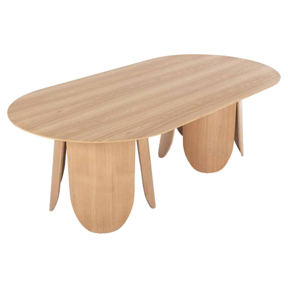 trapezi-obal-fb9961101-mdf-me-kaplama-dr-4 ΤΡΑΠΕΖΙ ΟΒΑΛ DENTY HM9611.01 MDF ΜΕ ΚΑΠΛΑΜΑ ΔΡΥΟΣ-ΦΥΣΙΚΟ ΟΑΚ 240x120x75Υεκ. - Image 5