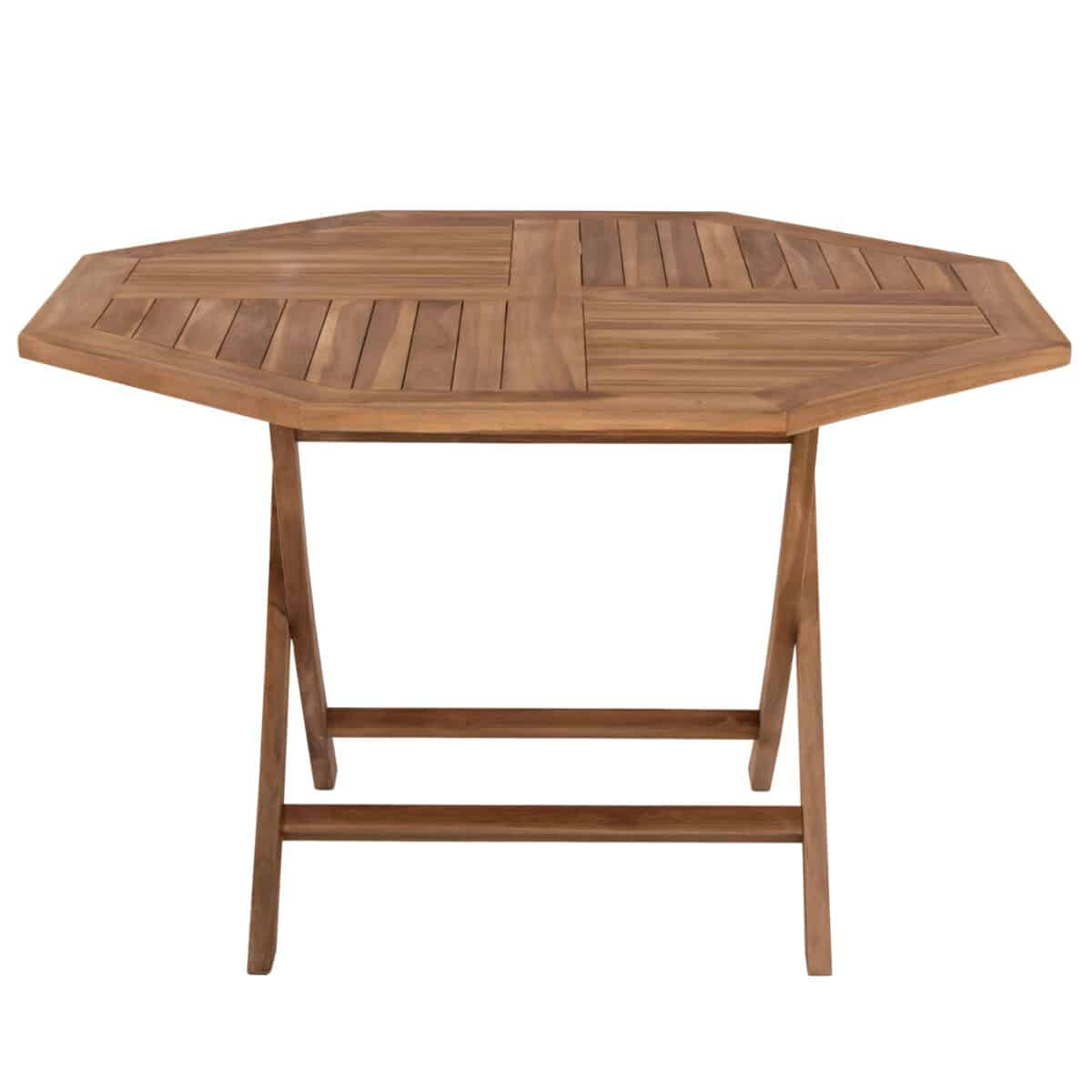 ΤΡΑΠΕΖΙ ΠΟΛΥΓΩΝΟ KENDALL ΠΤΥΣΣΟΜΕΝΟ HM9545 TEAK ΣΕ ΦΥΣΙΚΟ ΧΡΩΜΑ 120x120x75Yεκ. - Image 3