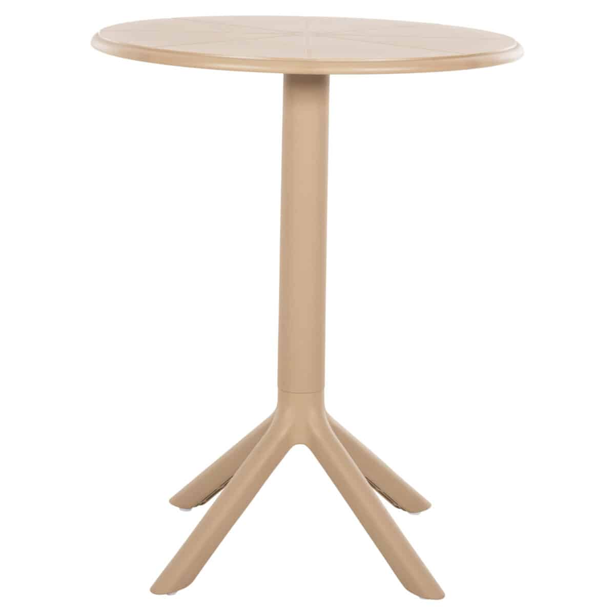 ΤΡΑΠΕΖΙ ΠΟΛΥΠΡΟΠΥΛΕΝΙΟΥ ΣΤΡΟΓΓΥΛΟ TERRIN HM6124.14 ΚΑΠΟΥΤΣΙΝΟ Φ61x77Υεκ. - Image 3