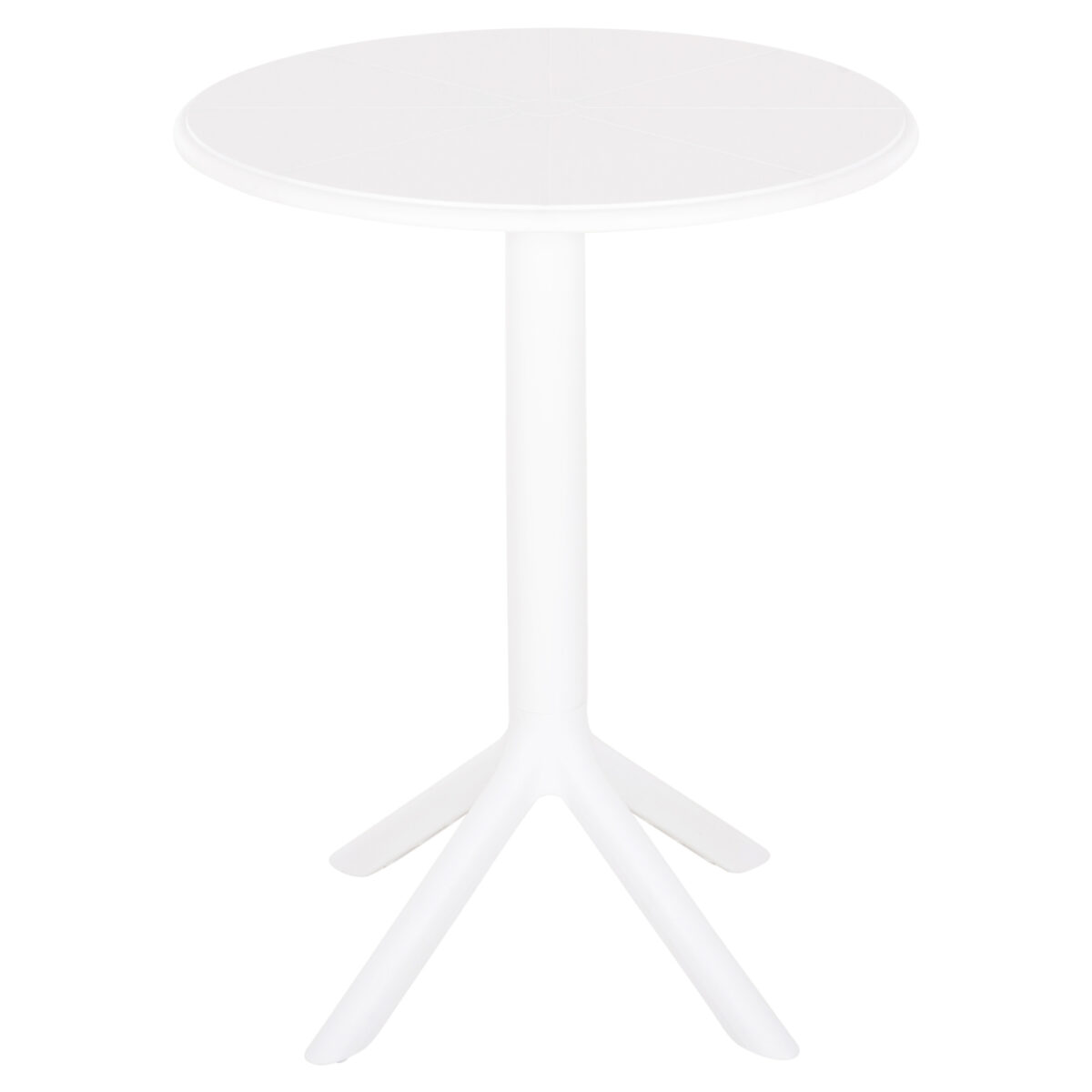 ΤΡΑΠΕΖΙ ΠΟΛΥΠΡΟΠΥΛΕΝΙΟΥ ΣΤΡΟΓΓΥΛΟ TERRIN HM6124.11 ΛΕΥΚΟ Φ61x77Υεκ. - Image 3