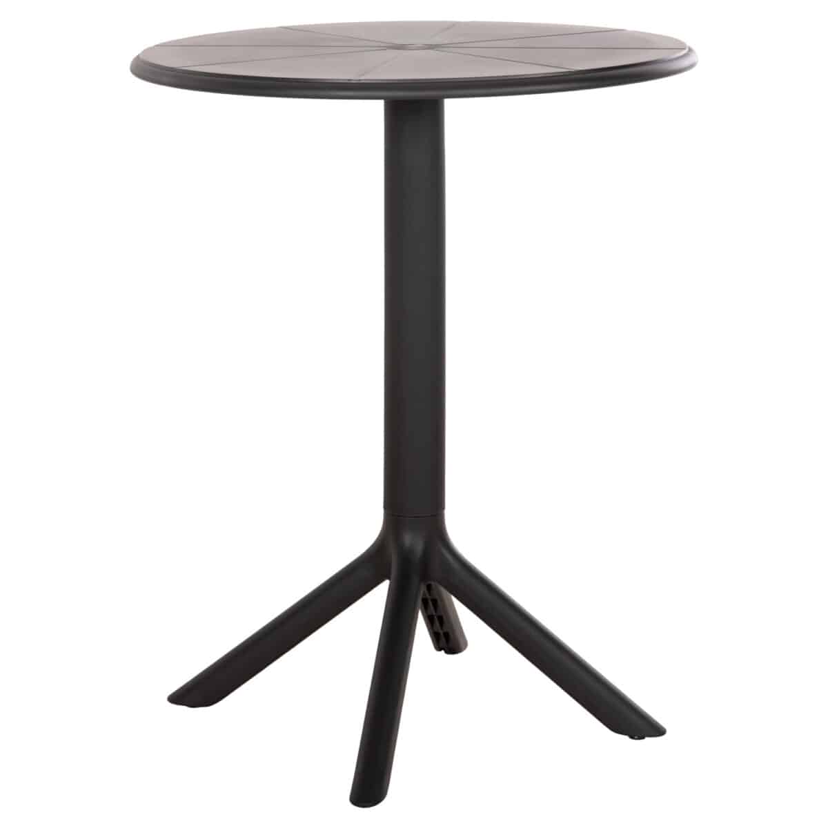 ΤΡΑΠΕΖΙ ΠΟΛΥΠΡΟΠΥΛΕΝΙΟΥ ΣΤΡΟΓΓΥΛΟ TERRIN HM6124.12 ΜΑΥΡΟ Φ60x75Υεκ. - Image 3