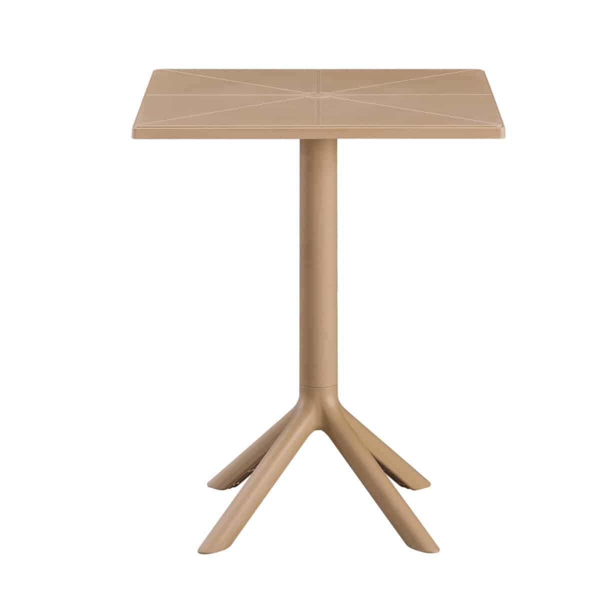 ΤΡΑΠΕΖΙ ΠΟΛΥΠΡΟΠΥΛΕΝΙΟΥ ΤΕΤΡΑΓΩΝΟ TERRIN HM6125.14 ΚΑΠΟΥΤΣΙΝΟ 60x60x75Υεκ. - Image 2