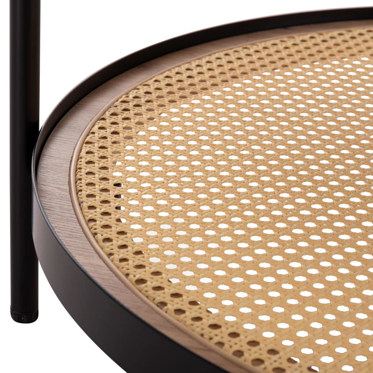 ΤΡΑΠΕΖΙ ΣΑΛΟΝΙΟΥ SEITZ HM18030 ΓΥΑΛΙ TOP-ΜΕΤΑΛΛΟ-RATTAN ΣΕ ΦΥΣΙΚΟ Φ80x45Υεκ. - Image 4