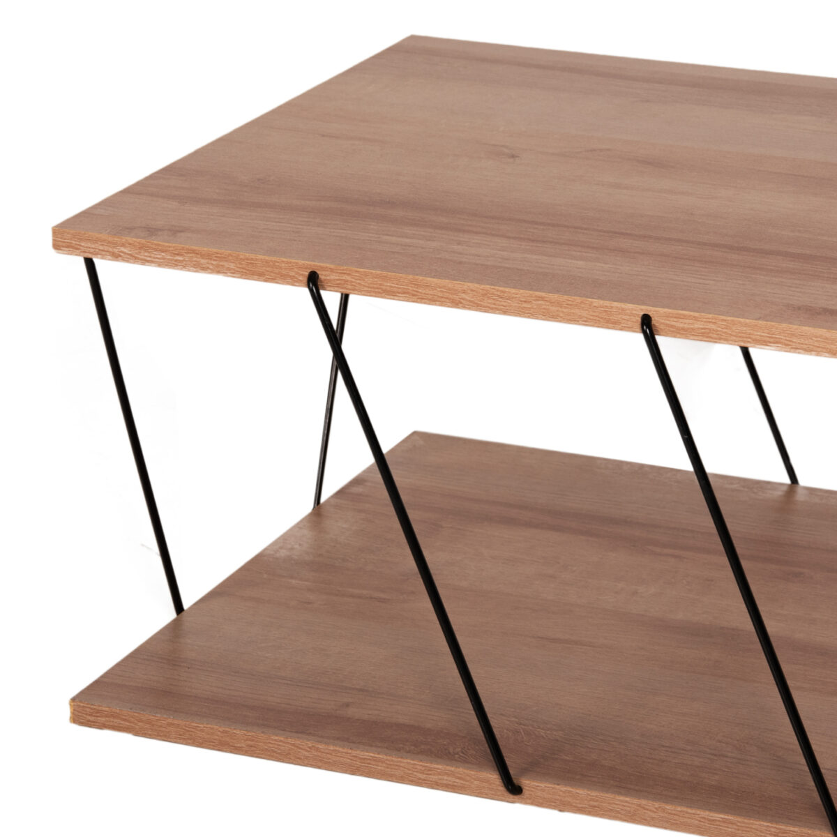 ΤΡΑΠΕΖΙ ΣΑΛΟΝΙΟΥ TARS HM8927.11 ΦΥΣΙΚΟ ΟΑΚ ΜΕ ΜΑΥΡΕΣ ΜΕΤΑΛΛΙΚΕΣ ΒΕΡΓΕΣ 120Χ50Χ30Yεκ. - Image 7