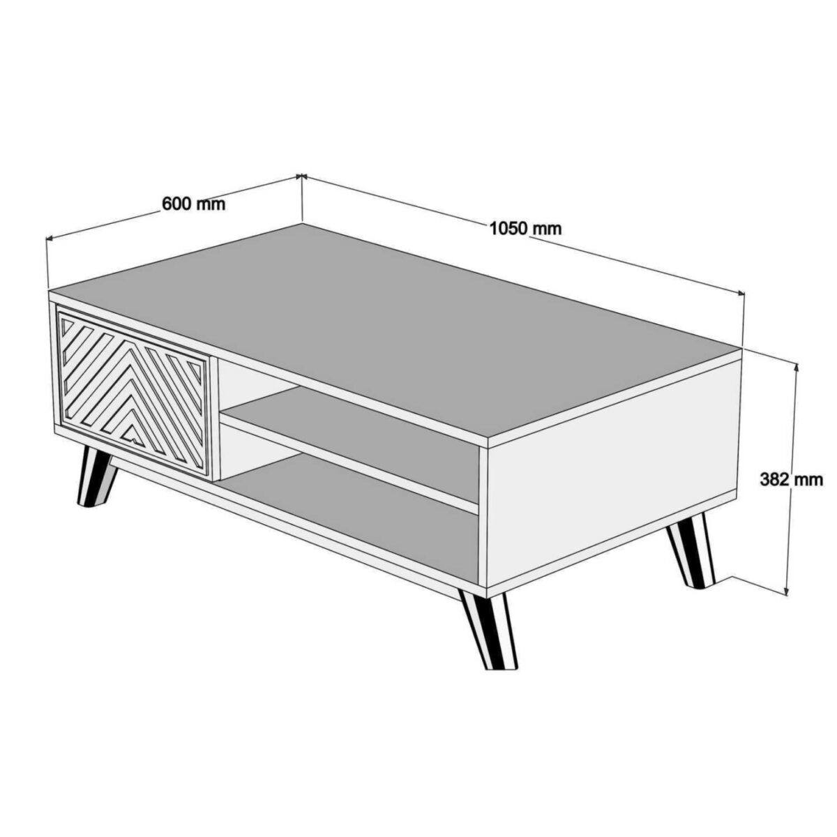 trapezi-salonioy-fb9950204-melaminis-me-1 ΤΡΑΠΕΖΙ ΣΑΛΟΝΙΟΥ HM9502.04 ΜΕΛΑΜΙΝΗΣ ΜΕ ΝΤΟΥΛΑΠΑΚΙ ΚΑΡΥΔΙ & ΚΙΤΡΙΝΟ 105x60x38.2Υεκ. - Image 2