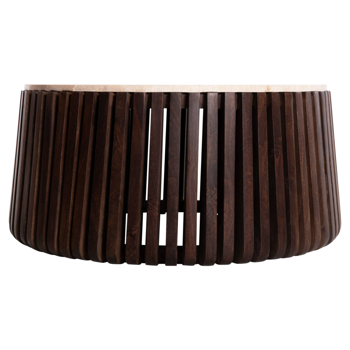 ΤΡΑΠΕΖΙ ΣΑΛΟΝΙΟΥ KREST HM9712 ΜΑΣΙΦ ΞΥΛΟ ΑΚΑΚΙΑΣ ΣΕ ΚΑΦΕ-ΤΡΑΒΕΡΤΙΝA Φ90x40Υεκ. - Image 5