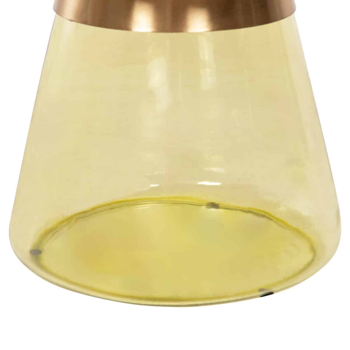 ΤΡΑΠΕΖΙ ΣΑΛΟΝΙΟΥ SCAL HM9724 ΒΑΣΗ ΠΡΑΣΙΝΟ ΓΥΑΛΙ-TOP ΧΡΥΣΟ ΜΕΤΑΛΛΟ Φ76x43,5Υεκ - Image 6