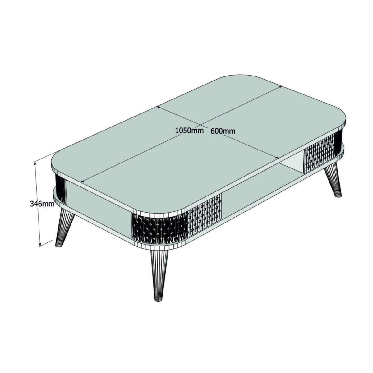 trapezi-salonioy-melaminis-fb9950101-se-1 ΤΡΑΠΕΖΙ ΣΑΛΟΝΙΟΥ ΜΕΛΑΜΙΝΗΣ HM9501.01 ΣΕ ΦΥΣΙΚΟ ΟΑΚ 105x60x34.6Υεκ. - Image 2