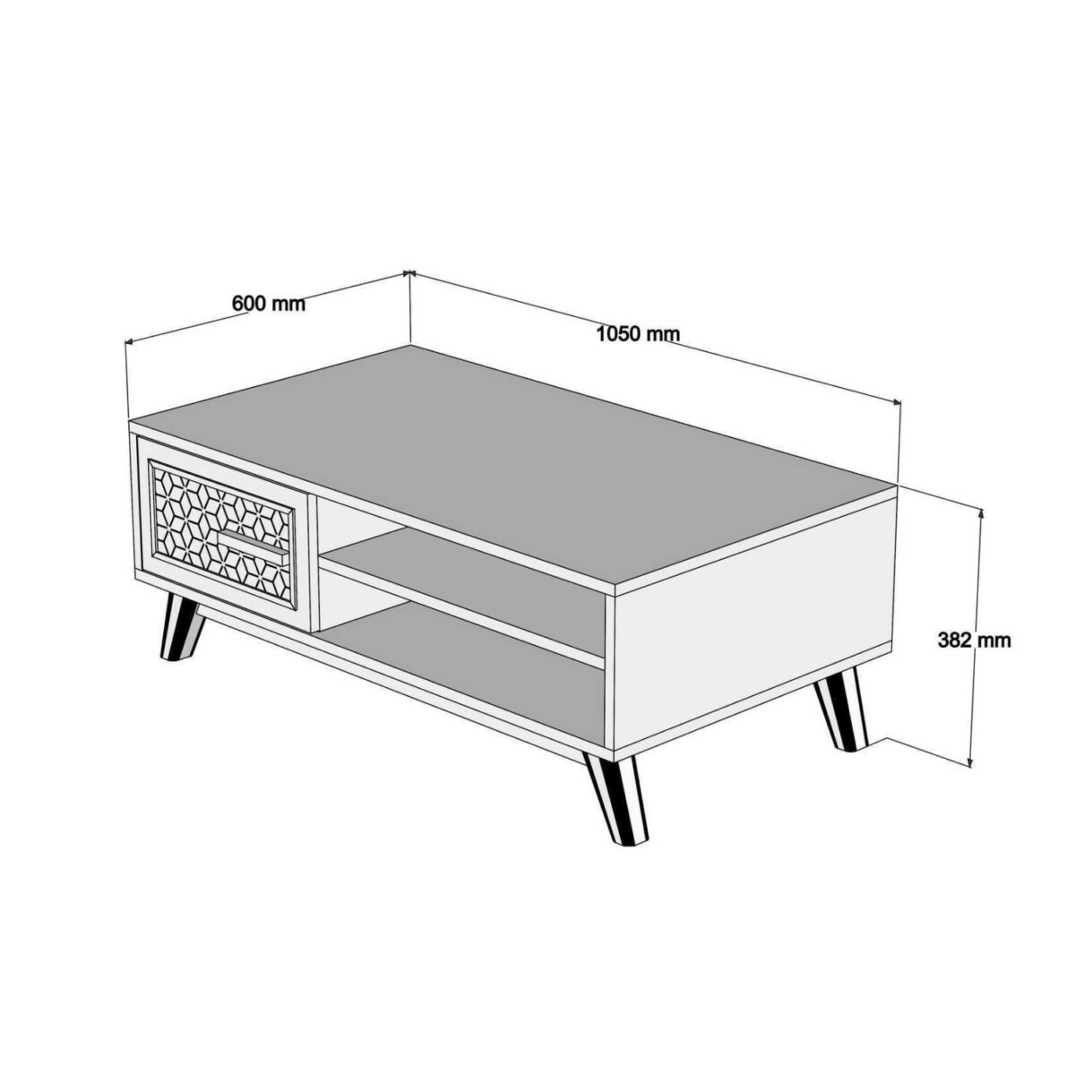trapezi-salonioy-melaminis-se-karydi-chr-1 ΤΡΑΠΕΖΙ ΣΑΛΟΝΙΟΥ ΜΕΛΑΜΙΝΗΣ ΣΕ ΚΑΡΥΔΙ ΧΡΩΜΑ HM9497.01  105x60x38,2Υεκ - Image 2