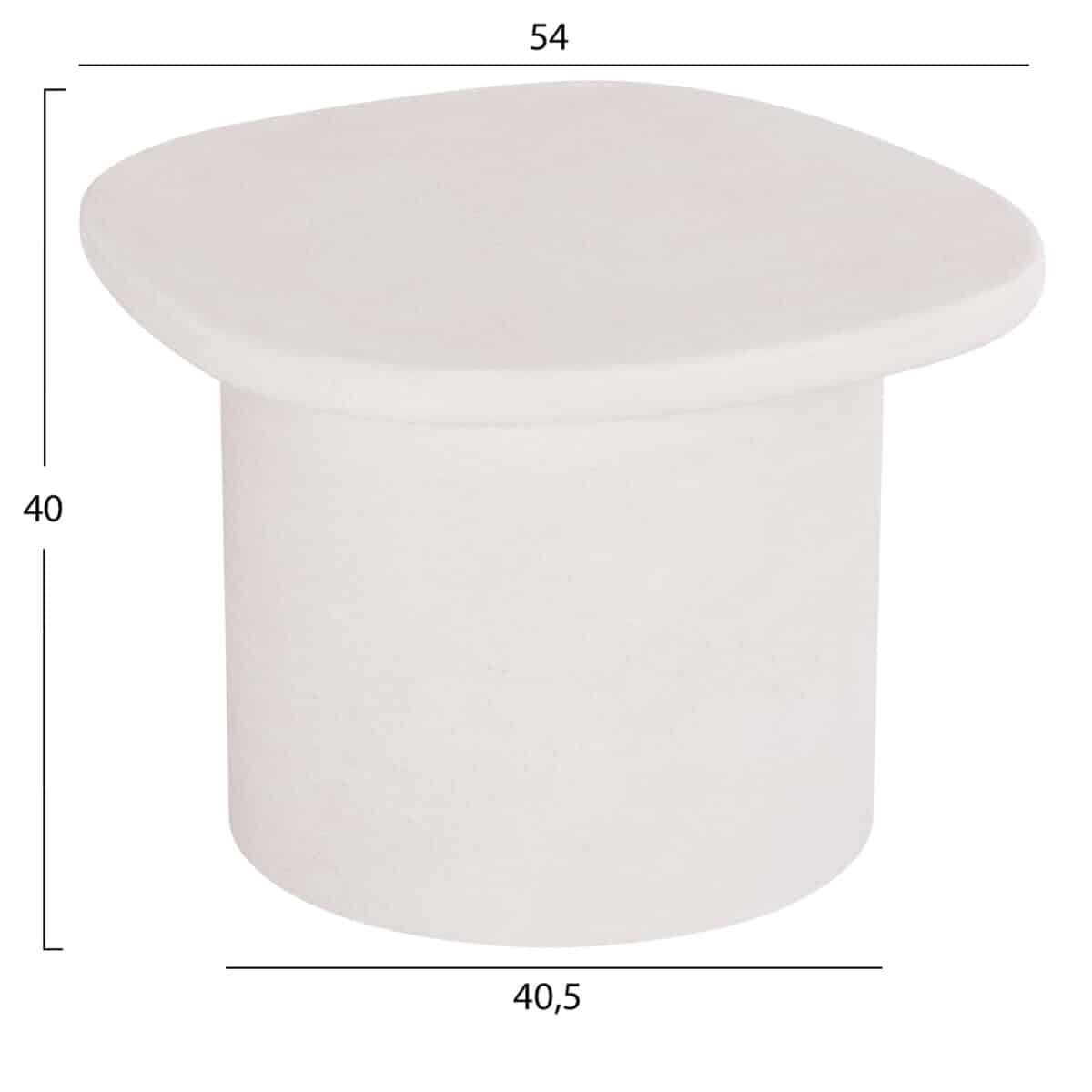 ΤΡΑΠΕΖΙ ΣΑΛΟΝΙΟΥ ΟΒΑΛ ΣΕΙΡΑ SANTORINI HM18054 MDF ΣΕ ΥΠΟΛΕΥΚΟ ΧΡΩΜΑ 54x54,5x40Υεκ - Image 2