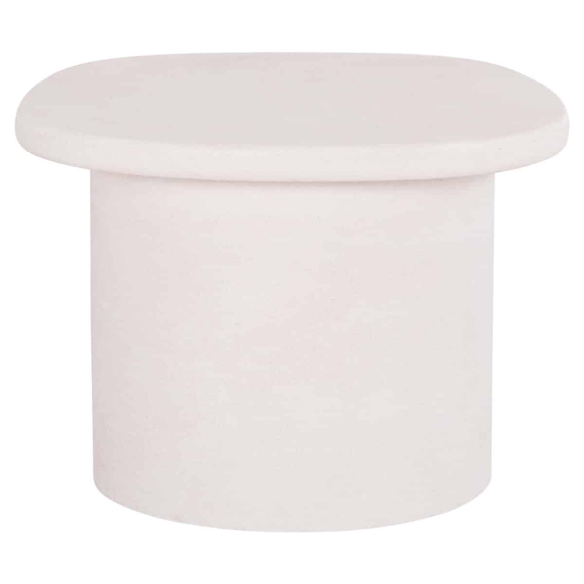 ΤΡΑΠΕΖΙ ΣΑΛΟΝΙΟΥ ΟΒΑΛ ΣΕΙΡΑ SANTORINI HM18054 MDF ΣΕ ΥΠΟΛΕΥΚΟ ΧΡΩΜΑ 54x54,5x40Υεκ - Image 3