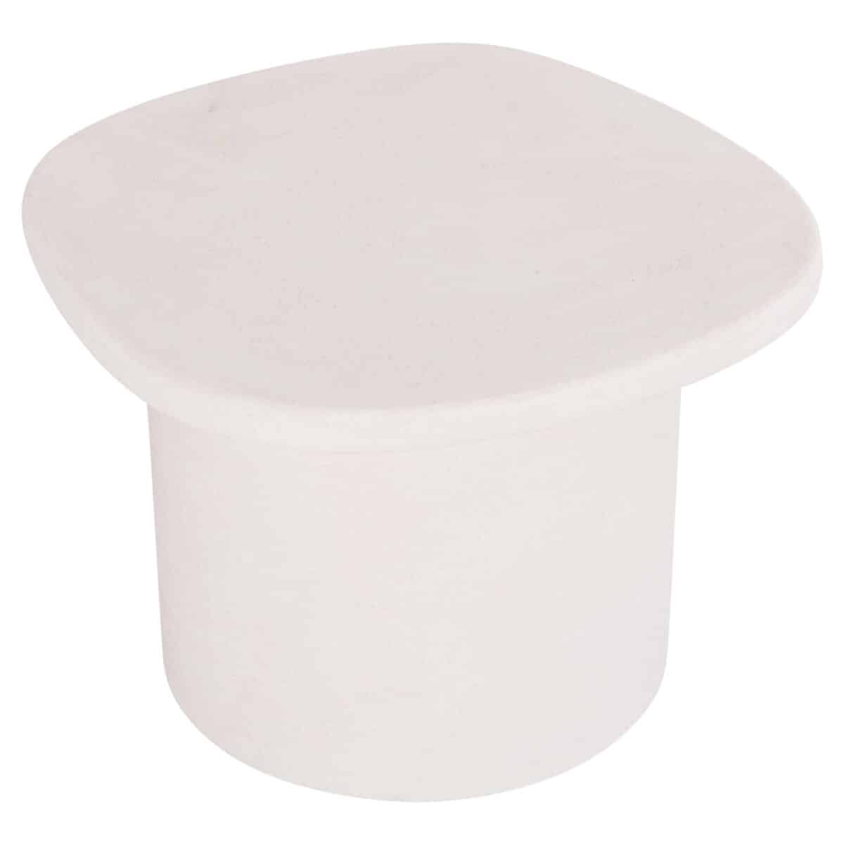 ΤΡΑΠΕΖΙ ΣΑΛΟΝΙΟΥ ΟΒΑΛ ΣΕΙΡΑ SANTORINI HM18054 MDF ΣΕ ΥΠΟΛΕΥΚΟ ΧΡΩΜΑ 54x54,5x40Υεκ - Image 4