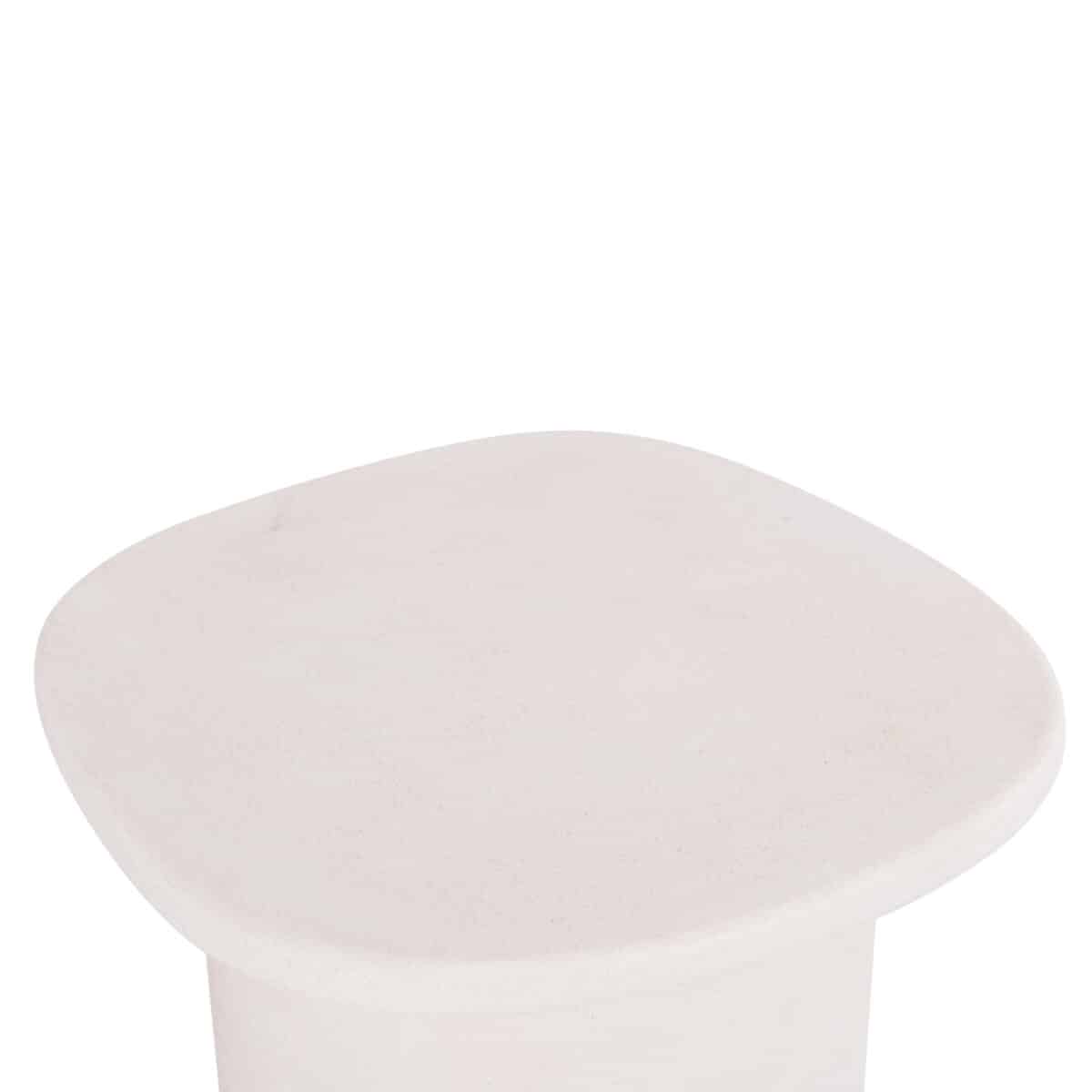 ΤΡΑΠΕΖΙ ΣΑΛΟΝΙΟΥ ΟΒΑΛ ΣΕΙΡΑ SANTORINI HM18054 MDF ΣΕ ΥΠΟΛΕΥΚΟ ΧΡΩΜΑ 54x54,5x40Υεκ - Image 5