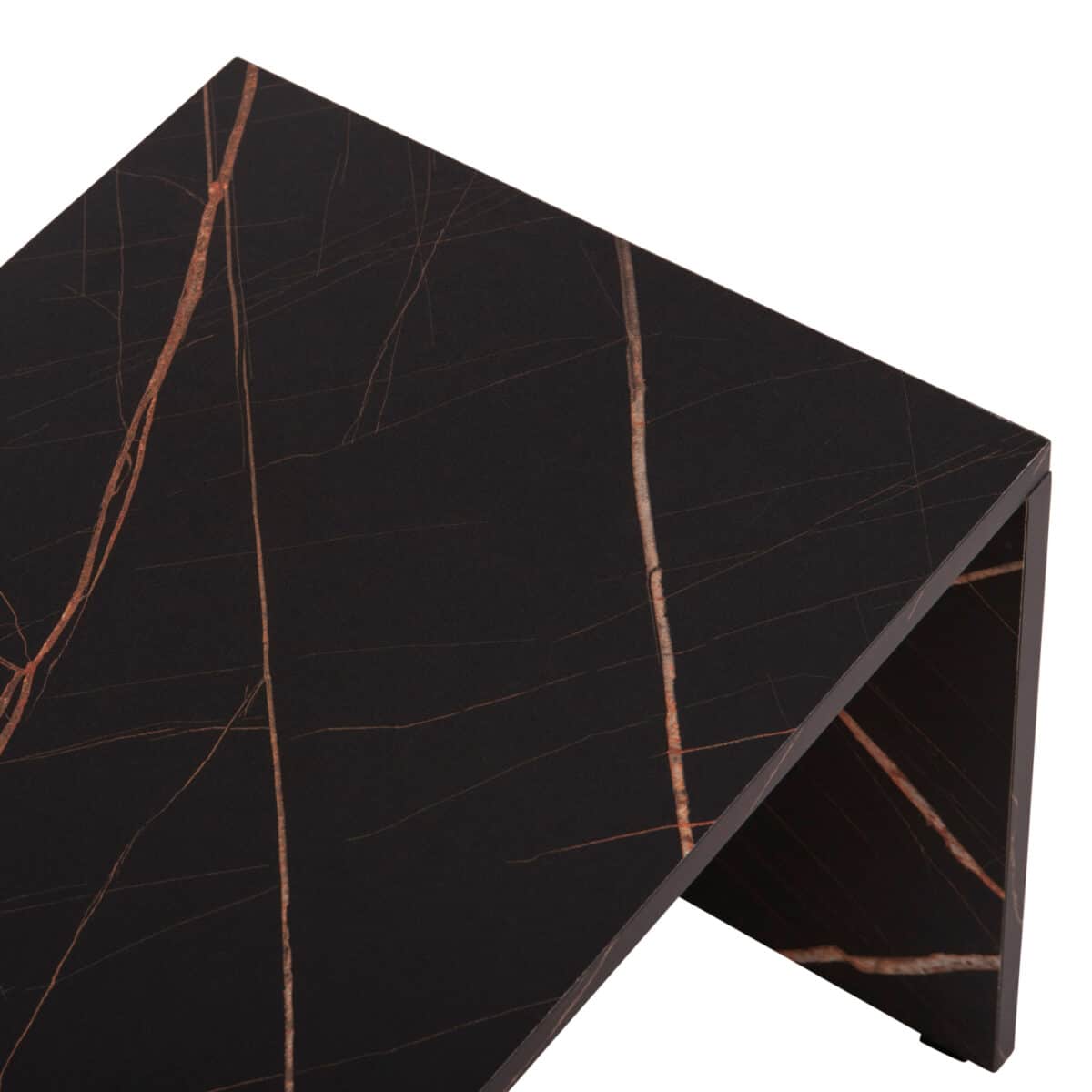 ΤΡΑΠΕΖΙ ΣΑΛΟΝΙΟΥ ΣΕΤ 3ΤΜΧ BENTIL HM9444.12 ΜΕΛΑΜΙΝΗ ΚΑΡΥΔΙ-ΜΑΥΡΟ ΜΑΡΜΑΡΟ 65x35x45Υεκ - Image 6