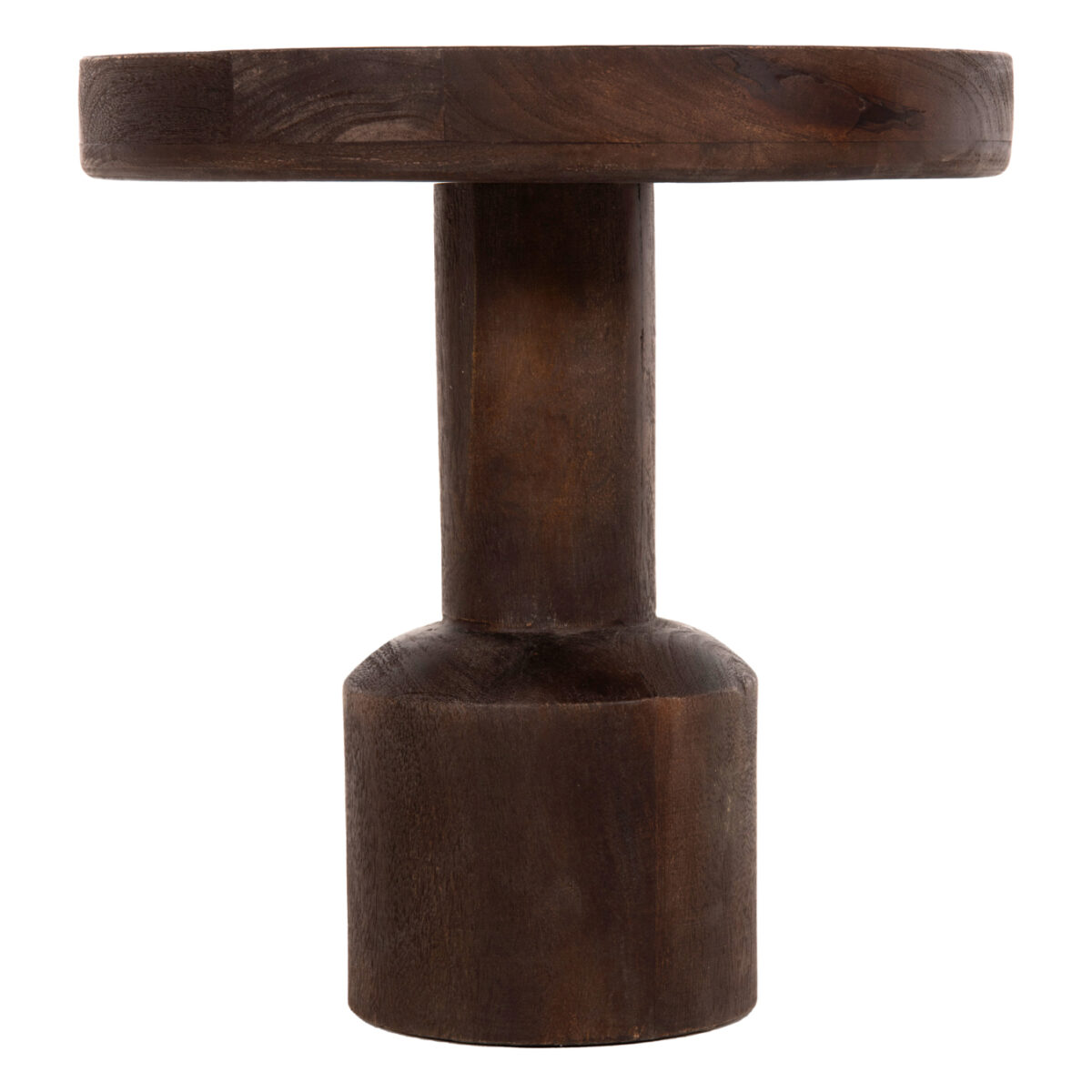 ΤΡΑΠΕΖΙ ΣΑΛΟΝΙΟΥ ΣΤΡΟΓΓΥΛΟ CRAMM HM9700 ΜΑΣΙΦ MANGO ΣΚΟΥΡΟ ΚΑΦΕ Φ45x47Υεκ. - Image 4