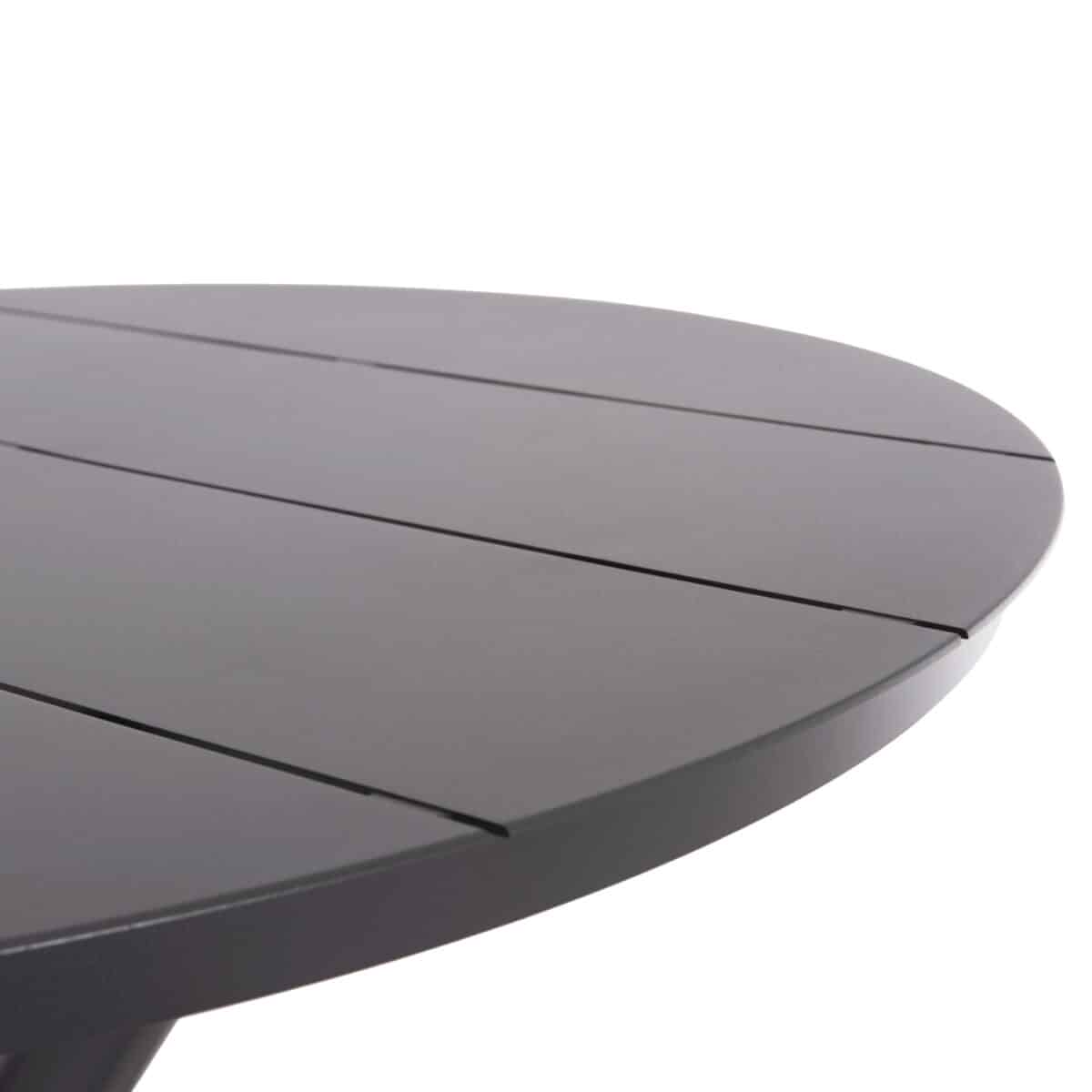 ΤΡΑΠΕΖΙ ΣΤΡΟΓΓΥΛΟ ΑΛΟΥΜΙΝΙΟΥ HIGER HM6289.01 ΓΚΡΙ Φ90x74Yεκ. - Image 3