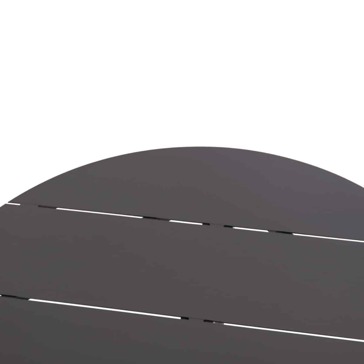 ΤΡΑΠΕΖΙ ΣΤΡΟΓΓΥΛΟ ΑΛΟΥΜΙΝΙΟΥ HIGER HM6289.01 ΓΚΡΙ Φ90x74Yεκ. - Image 4