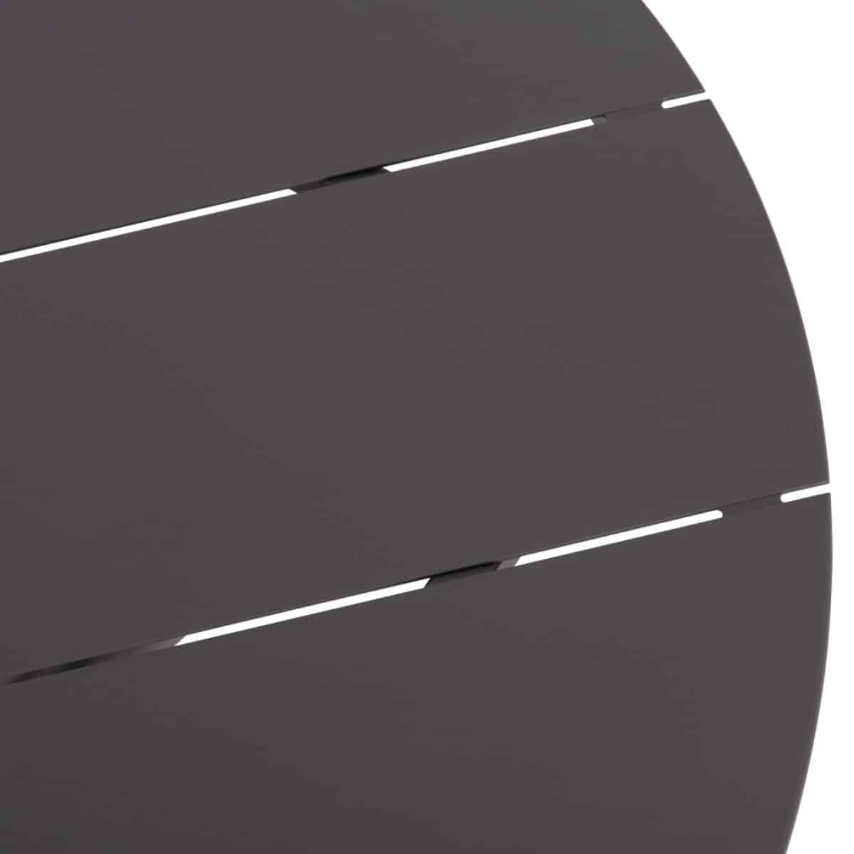 ΤΡΑΠΕΖΙ ΣΤΡΟΓΓΥΛΟ ΑΛΟΥΜΙΝΙΟΥ HIGER HM6289.01 ΓΚΡΙ Φ90x74Yεκ. - Image 5