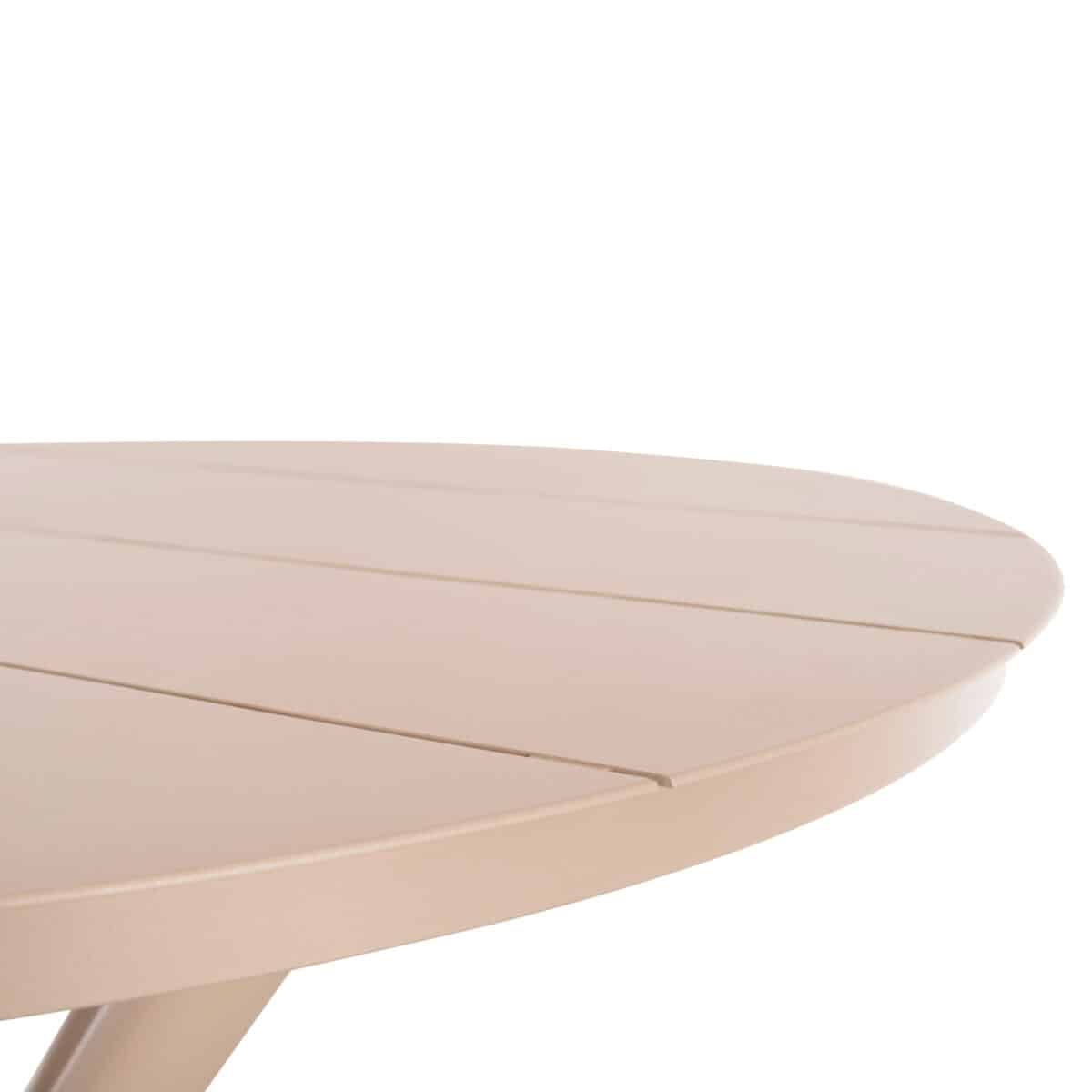 ΤΡΑΠΕΖΙ ΣΤΡΟΓΓΥΛΟ ΑΛΟΥΜΙΝΙΟΥ HIGER HM6289.04 ΚΑΠΟΥΤΣΙΝΟ Φ90x74Yεκ. - Image 3