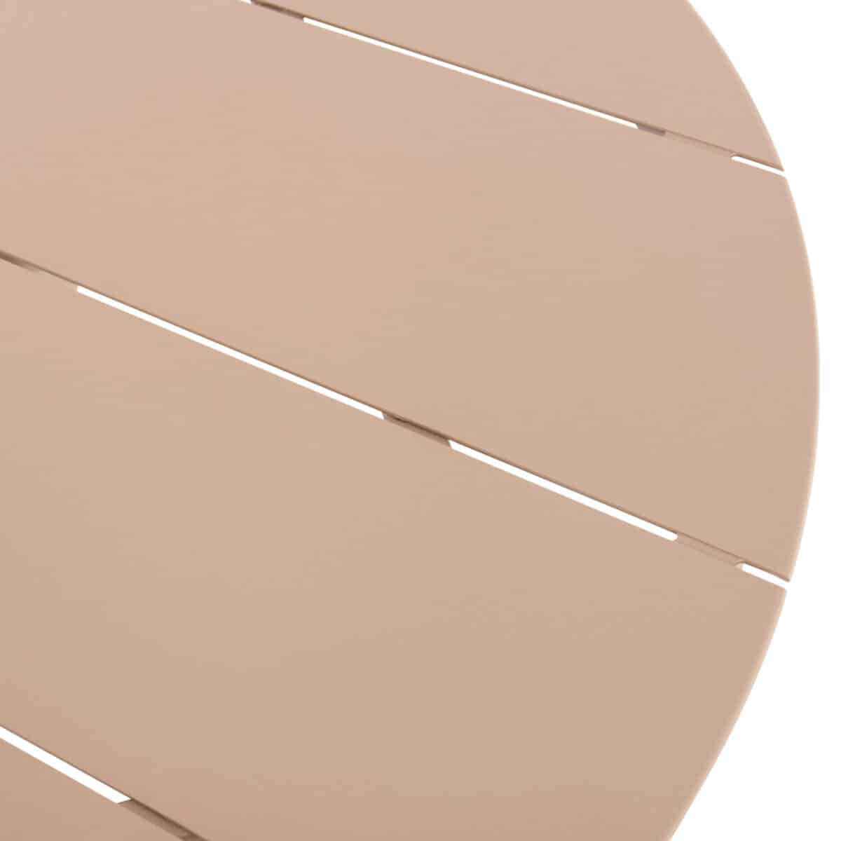 ΤΡΑΠΕΖΙ ΣΤΡΟΓΓΥΛΟ ΑΛΟΥΜΙΝΙΟΥ HIGER HM6289.04 ΚΑΠΟΥΤΣΙΝΟ Φ90x74Yεκ. - Image 5