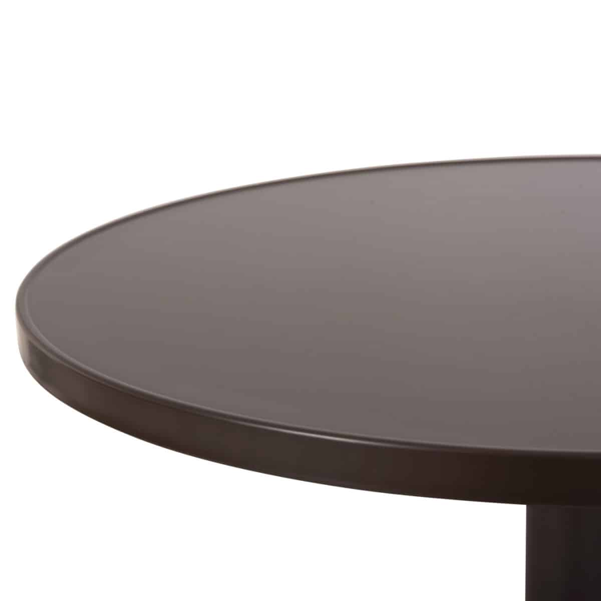 ΤΡΑΠΕΖΙ ΣΤΡΟΓΓΥΛΟ GOSS HM5974.02 ΑΛΟΥΜΙΝΙΟ ΚΑΦΕ Φ60x70Υεκ. - Image 5