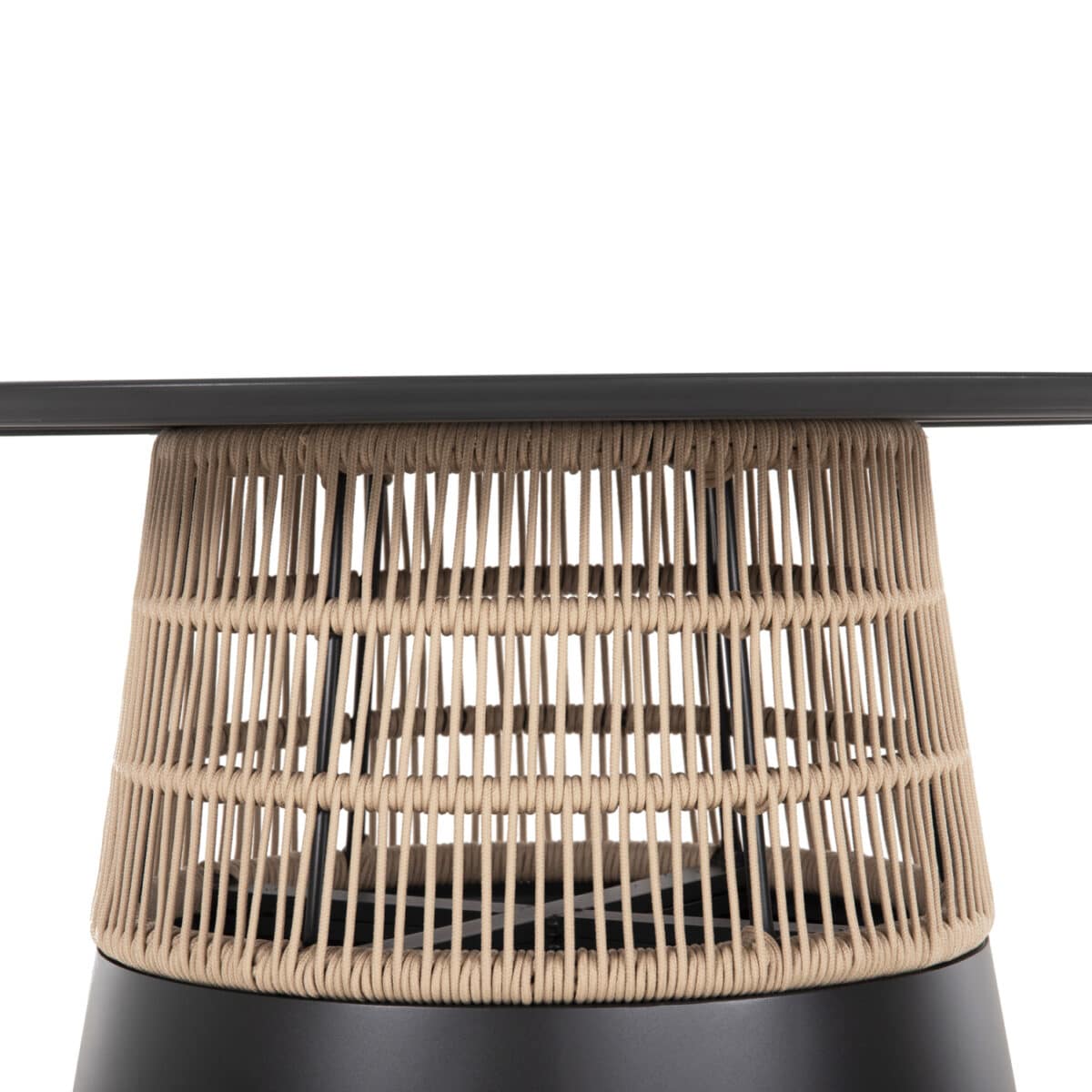 ΤΡΑΠΕΖΙ ΣΤΡΟΓΓΥΛΟ SAEID HM6106.01 ΑΝΘΡΑΚΙ ΑΛΟΥΜΙΝΙΟ-ΜΠΕΖ ΣΧΟΙΝΙ Φ120x75Υεκ. - Image 5