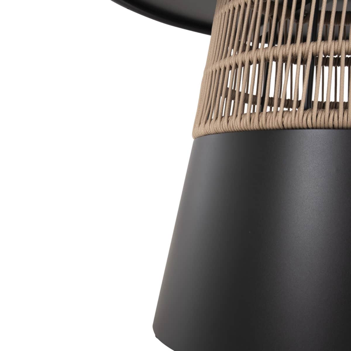 ΤΡΑΠΕΖΙ ΣΤΡΟΓΓΥΛΟ SAEID HM6106.01 ΑΝΘΡΑΚΙ ΑΛΟΥΜΙΝΙΟ-ΜΠΕΖ ΣΧΟΙΝΙ Φ120x75Υεκ. - Image 7