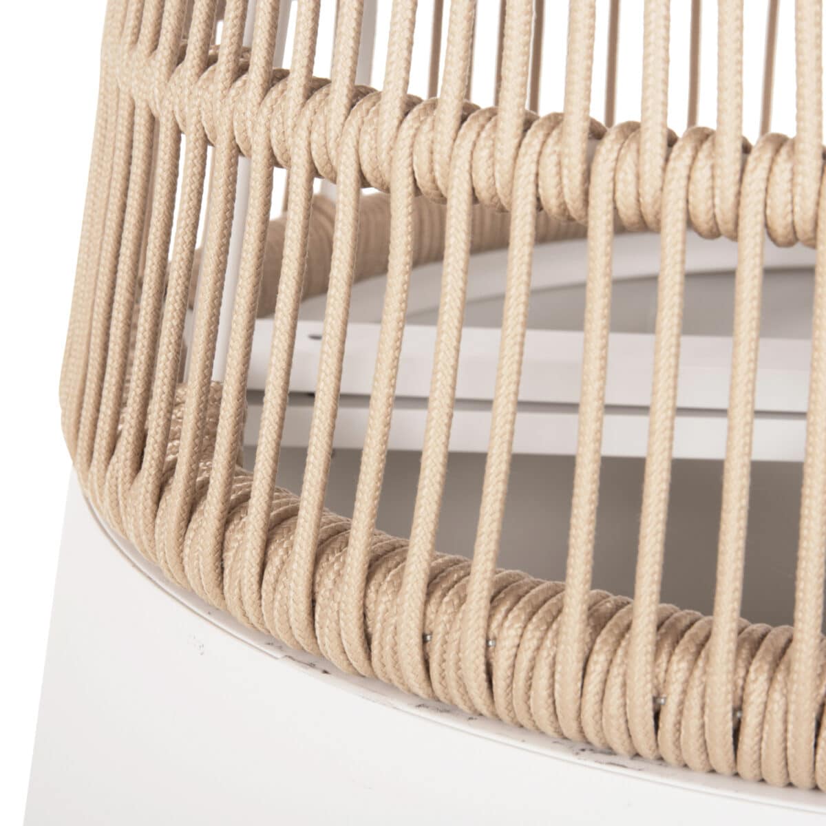 ΤΡΑΠΕΖΙ ΣΤΡΟΓΓΥΛΟ SAEID HM6106.02 ΛΕΥΚΟ ΑΛΟΥΜΙΝΙΟ-ΜΠΕΖ ΣΧΟΙΝΙ Φ120x75Υεκ. - Image 5