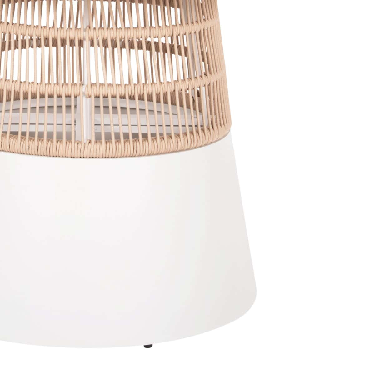 ΤΡΑΠΕΖΙ ΣΤΡΟΓΓΥΛΟ SAEID HM6106.02 ΛΕΥΚΟ ΑΛΟΥΜΙΝΙΟ-ΜΠΕΖ ΣΧΟΙΝΙ Φ120x75Υεκ. - Image 6