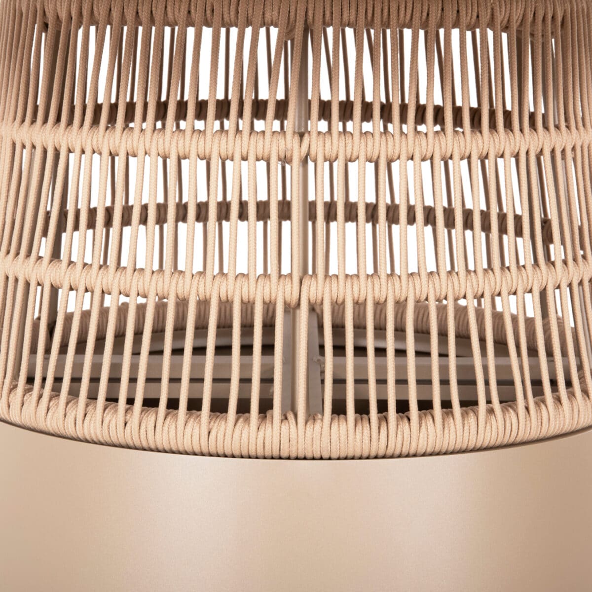 ΤΡΑΠΕΖΙ ΣΤΡΟΓΓΥΛΟ SAEID HM6106.04 ΣΑΜΠΑΝΙ ΑΛΟΥΜΙΝΙΟ-ΜΠΕΖ ΣΧΟΙΝΙ Φ120x75Υεκ. - Image 6