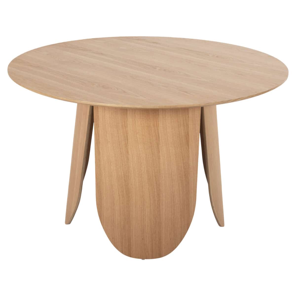 ΤΡΑΠΕΖΙ ΣΤΡΟΓΓΥΛΟ DENTY HM9612.01 MDF ΜΕ ΚΑΠΛΑΜΑ ΔΡΥΟΣ-ΧΡΩΜΑ ΔΡΥΟΣ Φ120x75Υεκ. - Image 3