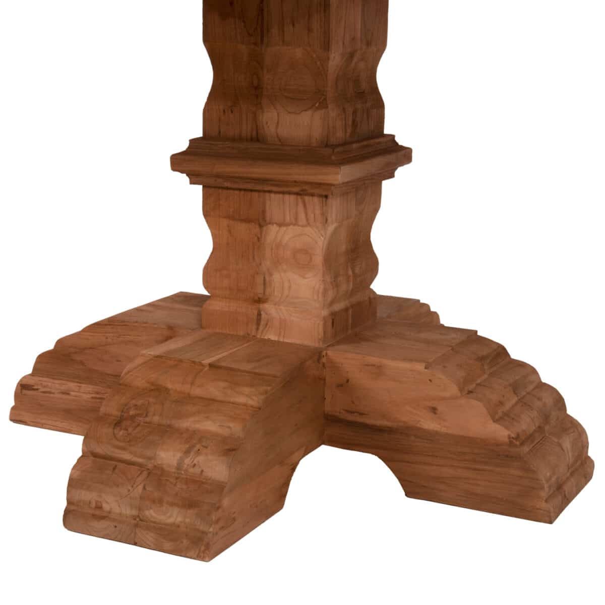 ΤΡΑΠΕΖΙ ΣΤΡΟΓΓΥΛΟ PROVENCE HM9643 ΑΝΑΚΥΚΛ. ΤΕΑΚ ΞΥΛΟ ΣΚΑΛΙΣΤΟ ΠΟΔΙ-8εκ.ΕΠΙΦΑΝΕΙΑ Φ150x76Υεκ. - Image 5