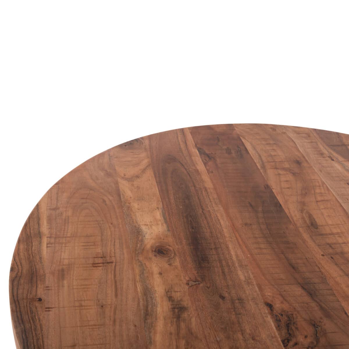 ΤΡΑΠΕΖΙ ΣΤΡΟΓΓΥΛΟ MONTANA SUPERIOR HM9904 4εκ.ΠΑΧΟΣ ΜΑΣΙΦ ΞΥΛΟ ΑΚΑΚΙΑΣ Φ150Χ79Υεκ - Image 4