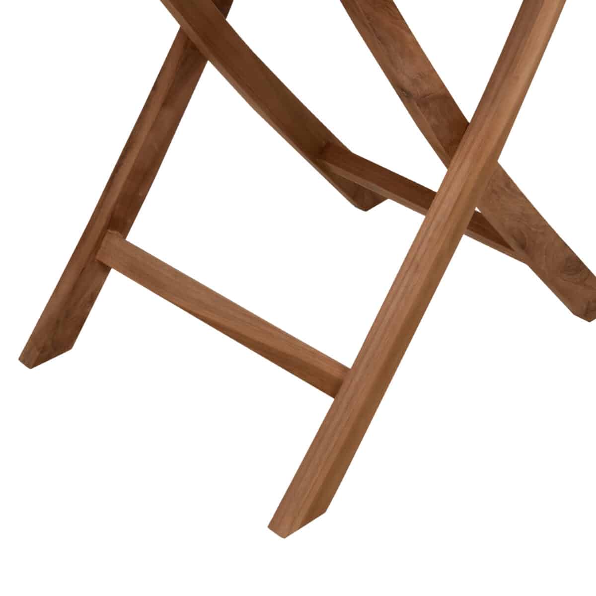 ΤΡΑΠΕΖΙ ΣΤΡΟΓΓΥΛΟ KENDALL ΠΤΥΣΣΟΜΕΝΟ HM9543 ΞΥΛΟ ΤΕΑΚ ΣΕ ΦΥΣΙΚΟ ΧΡΩΜΑ Φ106x73,5Y εκ. - Image 6